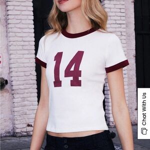 John Galt Hailie 14 Ringer T-Shirt one size